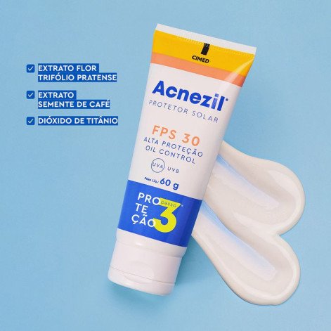 Protetor Solar Faciall Acnezil FPS30 Oil Control 60g