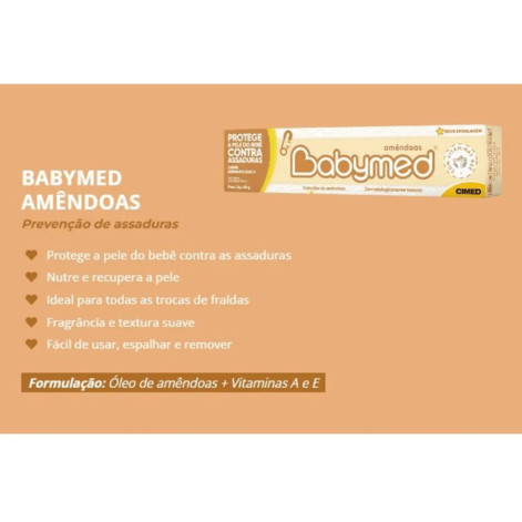Creme Preventivo de Assaduras Babymed Amêndoas 40g