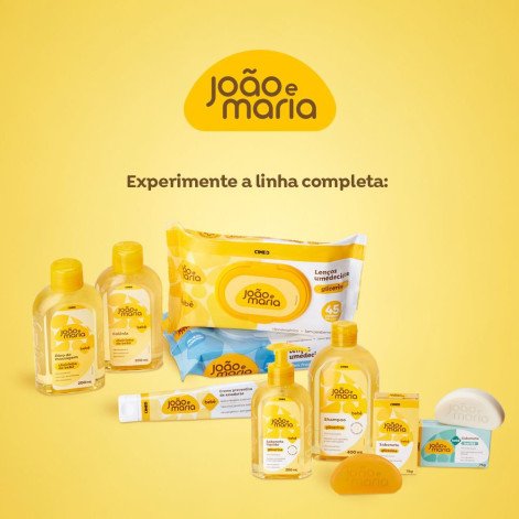 Lenços Umedecidos João e Maria Bebê Glicerina Hipoalergênico Sem Fragrância 45 Unidades