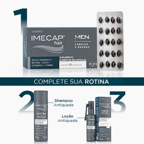 Suplemento Alimentar Imecap Hair Men Cabelos e Barba 60 Cápsulas Suplemento Alimentar Imecap Hair Men Cabelos e Barba 60 Cápsulas