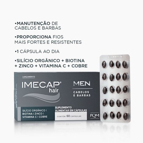 Suplemento Alimentar Imecap Hair Men Cabelos e Barba 60 Cápsulas Suplemento Alimentar Imecap Hair Men Cabelos e Barba 60 Cápsulas