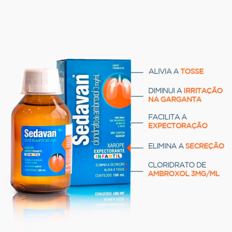 Sedavan 3mg/ml Xarope Infantil Sabor Framboesa 100ml + Copo Dosador