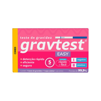 Teste De Gravidez Gravtest Easy 1 Teste + Copo Coletor