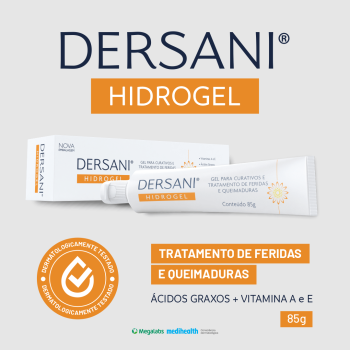 Hidrogel Dersani 85g Ácidos Graxos Essenciais Vitaminas A e E Daudt