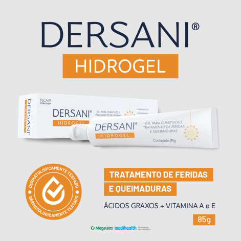 Hidrogel Dersani 85g Ácidos Graxos Essenciais Vitaminas A e E Daudt