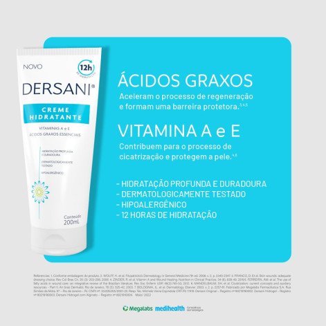 Creme Hidratante Dersani Corpo 200ml