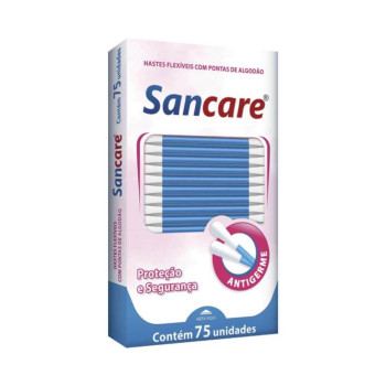 Hastes Flexíveis Sancare com 75 Unidades