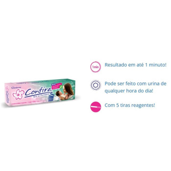 Sanfarma Confira Teste de Gravidez E Fertilidade Caixa com 5 unidades