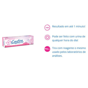Teste De Gravidez Confira Tira + Coletor 2 Unidades