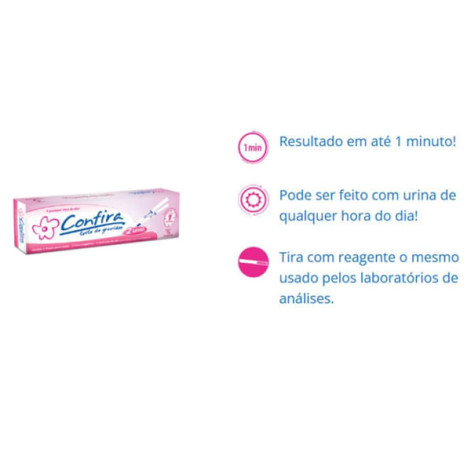 Teste De Gravidez Confira Tira + Coletor 2 Unidades Teste De Gravidez Confira Tira + Coletor 2 Unidades