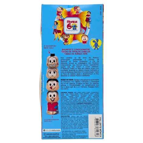 Shampoo 260Ml + Condicionador 245Ml Mônica Turma Da Mônica Kids Em Bonecos Colecionáveis Cia. Da Natureza