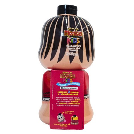 Shampoo 260Ml + Condicionador 245Ml Mônica Turma Da Mônica Kids Em Bonecos Colecionáveis Cia. Da Natureza