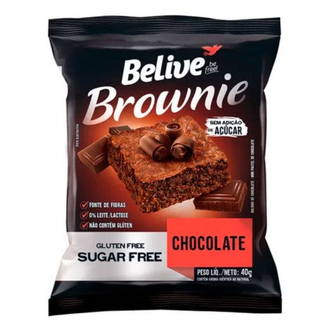 Brownie Zero sem Glúten Chocolate Belive 40g Brownie Zero sem Glúten Chocolate Belive 40g