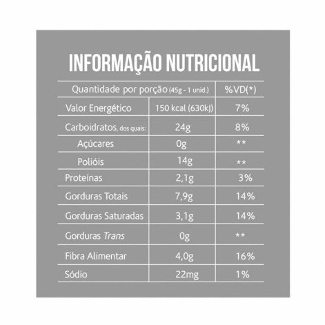 Pão de Mel Zero Açúcar Sem glúten e leite 45g - Belive Pão de Mel Zero Açúcar Sem glúten e leite 45g - Belive