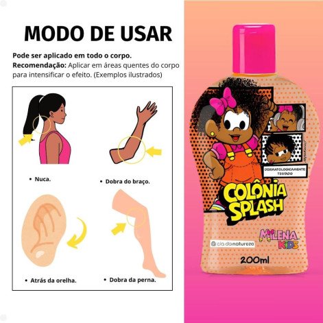 Colônia Splash Cia Da Natureza Milena Kids 200ml