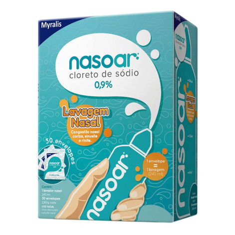  Nasoar 0,9% Descongestionante 30 envelopes + Lavador Nasal 240ml