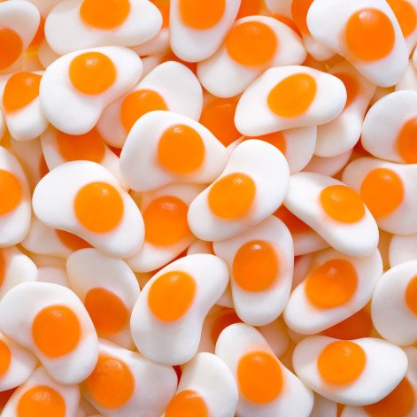 Bala de Gelatina Ovos Fritos Tutti-Frutti 80g Fini
