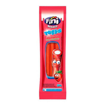 Balas de Gelatina Fini Tubes Morango 17g Balas de Gelatina Fini Tubes Morango 17g