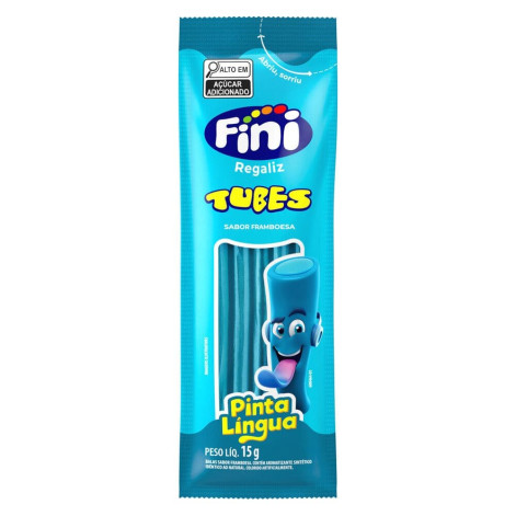 Bala Fini Tubes Framboesa Pinta Lingua 15g
