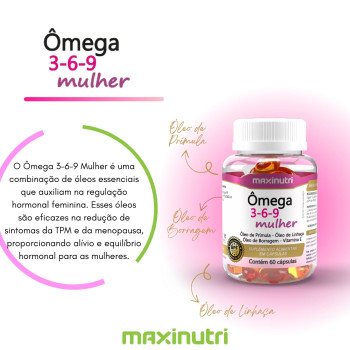 Ômega 3-6-9 Mulher 60 Cápsulas Maxinutri