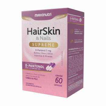HairSkin & Nails Supreme D-Pantenol 5mg Maxinutri 60 capsulas