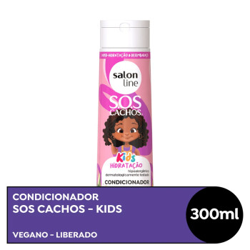 Condicionador Infantil Salon Line SOS Cachos Kids Cabelos Cacheados e Crespos +3 anos 300ml
