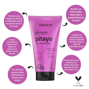 Esfoliante Corporal e Facial Labotrat Dia a Dia Ácido Hialurônico e Niacinamida Pitaya 150g