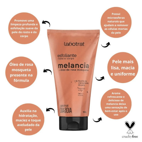 Esfoliante Corporal e Facial Labotrat Dia a Dia Rosa Mosqueta Melancia 150g