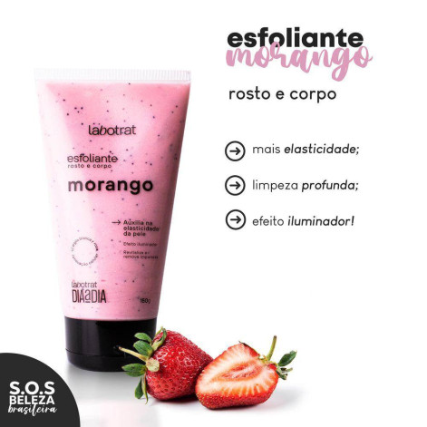 Esfoliante Corporal e Facial Labotrat Dia a Dia Argila Rosa Morango 150g