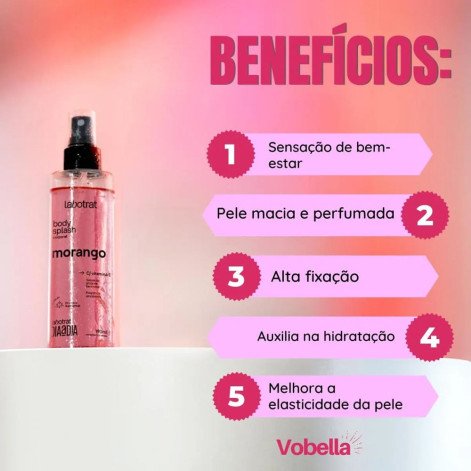 Body Splash Dia a Dia Morango Labotrat 190ml
