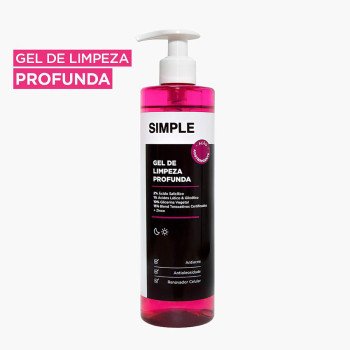 Gel de Limpeza Facial Simple Limpeza Profunda Antioleosidade 350g