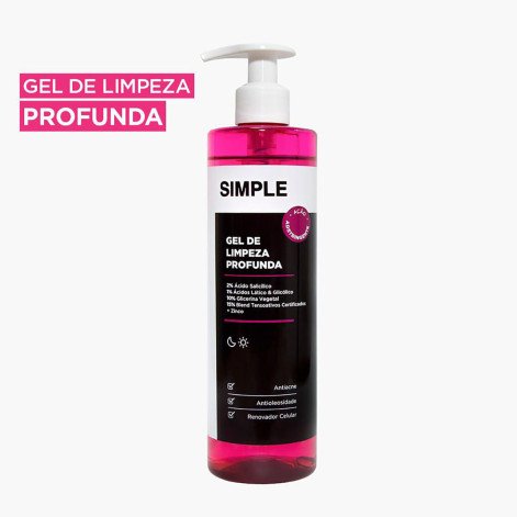Gel de Limpeza Facial Simple Limpeza Profunda Antioleosidade 350g Gel de Limpeza Facial Simple Limpeza Profunda Antioleosidade 350g
