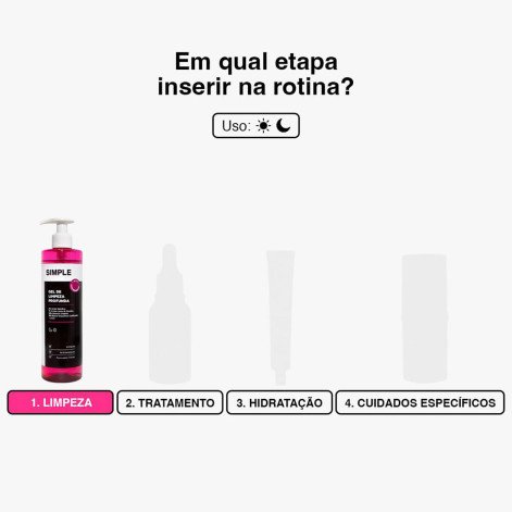 Gel de Limpeza Facial Simple Limpeza Profunda Antioleosidade 350g Gel de Limpeza Facial Simple Limpeza Profunda Antioleosidade 350g