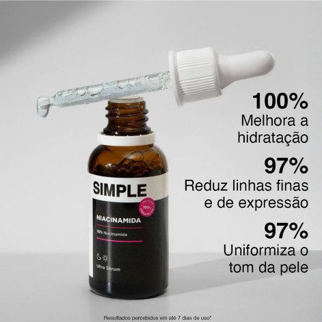 Sérum Facial Simple Ultra Niacinamida 10% para Poros Dilatados 30ml