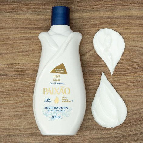 Loção Deo Hidratante Paixão Inspiradora com Óleo de Amêndoas ação desodorante 400ml