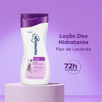 Hidratante Desodorante Monange Hidratação Nutritiva Flor de Lavanda 200ml