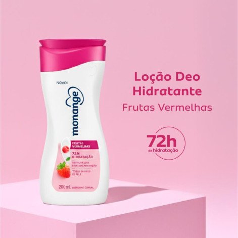 Hidratante Desodorante Monange Hidratação Nutritiva Frutas Vermelhas 200ml