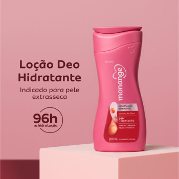 Hidratante Monange Hidratação Intensiva Pele Extra Seca Extrato de Oliva 200ml