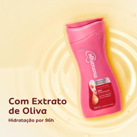 Loção Hidratante Monange Extrato de Oliva Hidratação Intensiva com Ação Desodorante 200ml