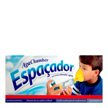 Espaçador Agachamber para Spray Broncodilatador GSK