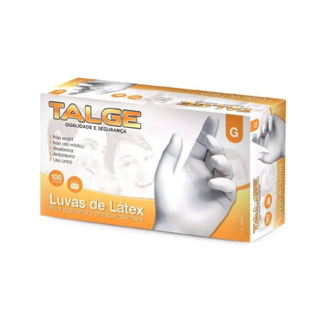 Luva Descartável Latéx G Talge com 100 Unidades