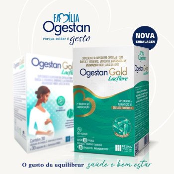 Suplemento Alimentar Ogestan Gold 30 Capsulas + Lacflore 30 Capsulas Suplemento Alimentar Ogestan Gold 30 Capsulas + Lacflore 30 Capsulas