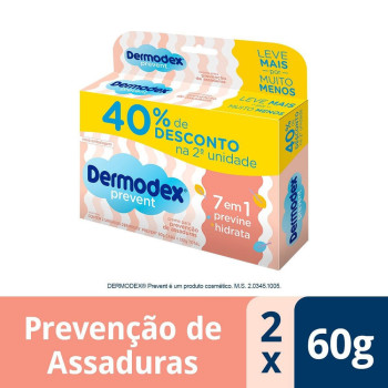 Dermodex Prevent Pomada para Assaduras Dermodex A partir de 0 meses 2x60g