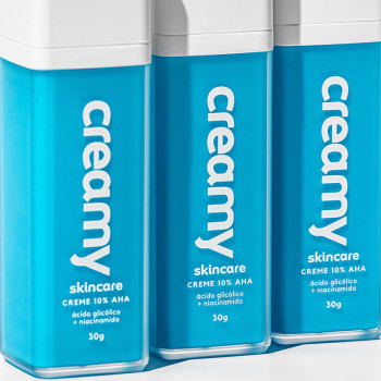 Creamy Ácido Glicólico + Niacinamida Anti-Idade Renovador Facial Noturno 30g