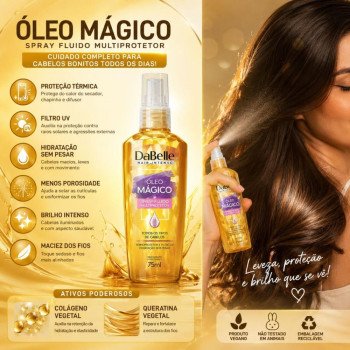 Spray Fluido Dabelle Óleo Mágico Multiprotetor 75ml