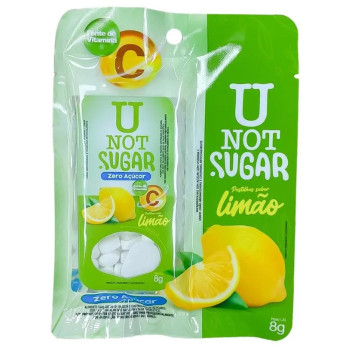 Pastilha U Not Sugar Limão 8g Pastilha U Not Sugar Limão 8g