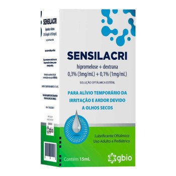 Colírio Lubrificante Sensilacri 1mg/ml + 3mg/ml 15ml