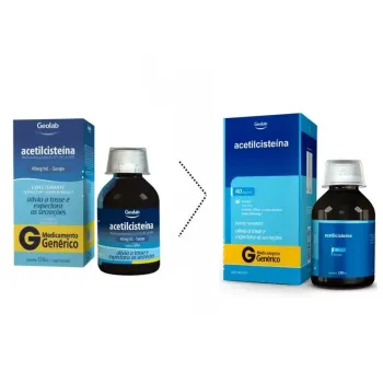 Acetilcisteína 40mg/ml Xarope Adulto 120ml Genérico Geolab