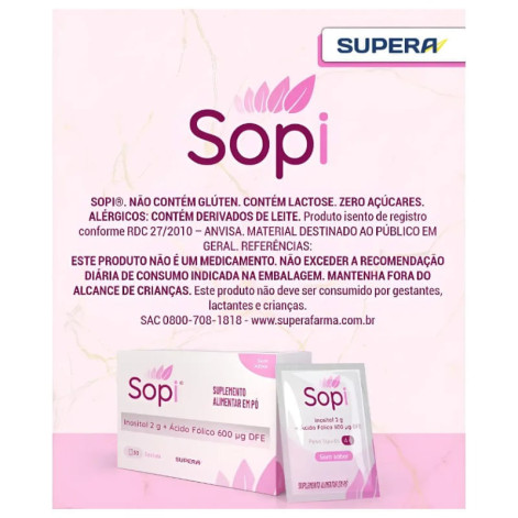 Suplemento Alimentar Sopi Supera Sem Sabor 30 Sachês