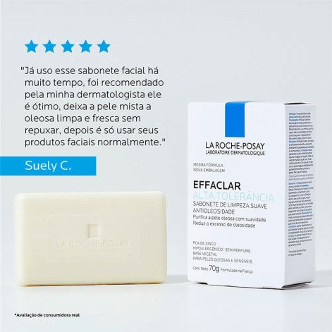 Sabonete De Limpeza Facial La Roche-posay Effaclar Alta Tolerância 70g
